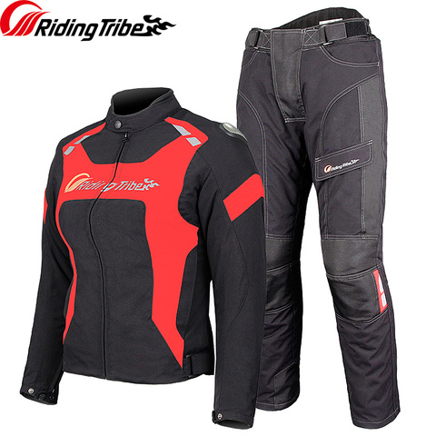 Women Motorcycle Jacket Pants Waterproof Raincoat Heavy Protective Suit Built-in 9 pcs Anti-collision gear and Warm lining JK-56 ► Photo 1/6