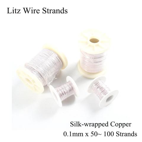 0.1x50 0.1x60 0.1x64 0.1x70 0.1x80 0.1x90 0.1x100 Litz Wire Strand Enamelled Copper Litz Wire Strands Micro Antenna 0.1mm 0.1 ► Photo 1/6