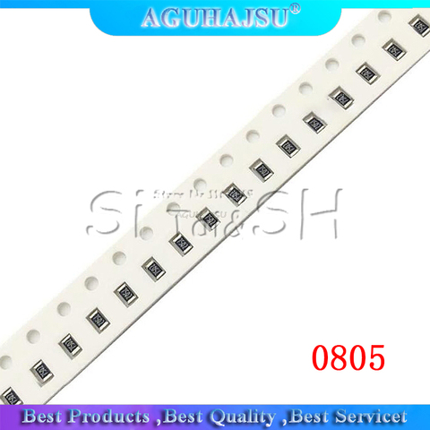 100Pcs 0805 SMD 1/4W  resistor resistance 0R - 10M 1.8R 10R 100R 220R 330R 470R 560R 1K 10K 47K 100K 180K 0 10 100 330 470 ohm ► Photo 1/1