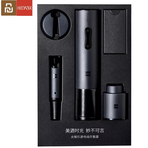 Huohou Automatic Red Wine Bottle Opener Cap Stopper Fast Decanter Electric Corkscrew for xiaomi Foil Cutter Cork Out Tool Mijia ► Photo 1/6