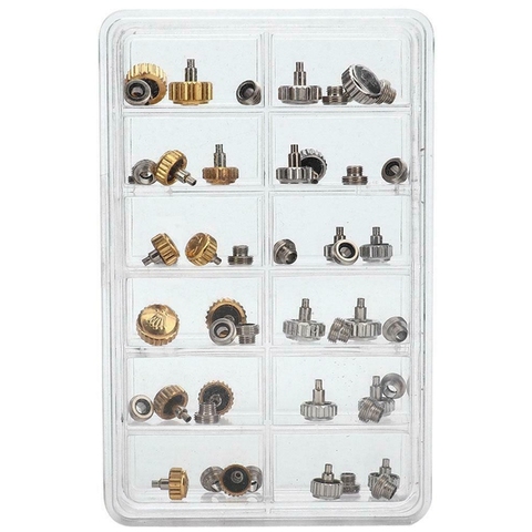 40PCS Watch Crowns Watch Waterproof Replacement Assorted Repair Tools with Box ► Photo 1/6