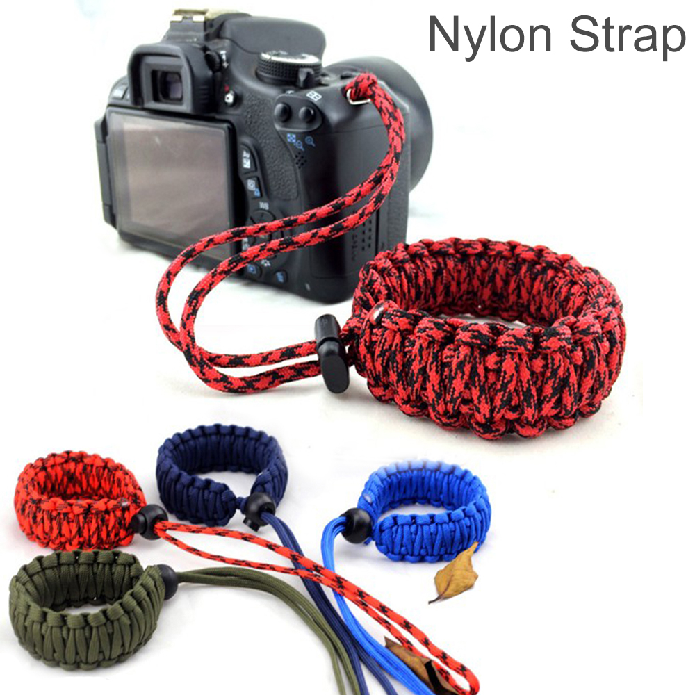Green Paracord Wrist Strap for DSLR Compact Cameras Fuji Canon Nikon Sony pentax 