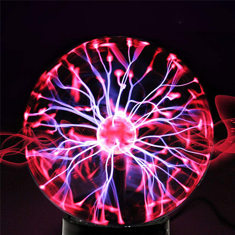 All In Stock Crystal Plasma Ball 3/4/5/6/8 inch Night Light Magic Glass Sphere Novelty Lightning ball Light Plasma Table Lamp ► Photo 1/5