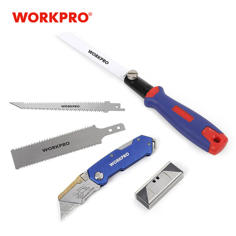 WORKPRO Folding Knife Utility Knife Pipe Cable Cutter 3 IN 1 Combination Saw Quick Change Saw with Blades ► Photo 1/4