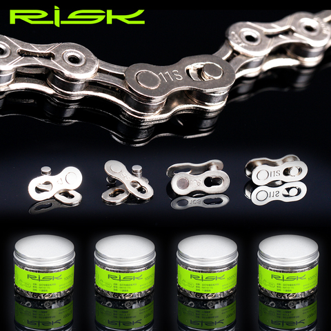 RISK 6/7/8/9/10/11 Speed Bike chain Quick Link connector lock set MTB Road Bicycle Power Chain Quick Release Buckle ► Photo 1/6
