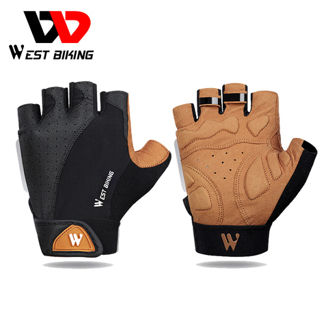 WEST BIKING Cycling Gloves Anti-slip Breathable Men Women Gloves Anti-shock Outdoor Sport MTB Bike Bicycle Motorcycle Gloves ► Photo 1/6