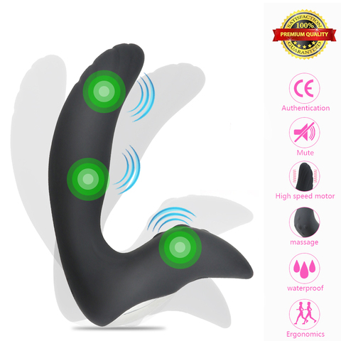 Vibrating Prostate Massager Men Anal Plug Waterproof Powerful Motors 10 Stimulation Patterns Butt Silicone Sex Toys for couples ► Photo 1/6