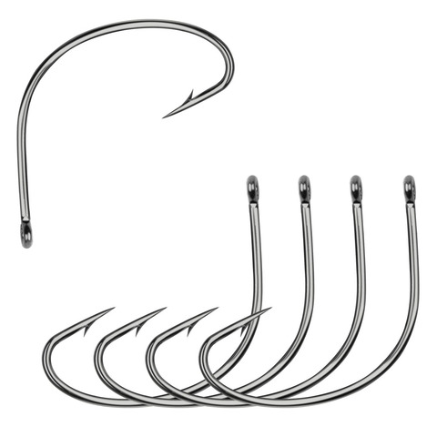 50Pcs 37753 Fishing Hooks High Carbon Steel Wacky Weedless Worm Wide Gap Fishing Hooks For Bass Fishing Size 4# 2# 1# 1/0 ► Photo 1/6