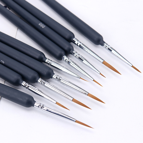 9PCS/Set Paint Brushes Artist Wolf Tail Hair Hook Line Pens Hair Brush Pen Watercolor Paint Oil Painting For Beginners Artists ► Photo 1/6