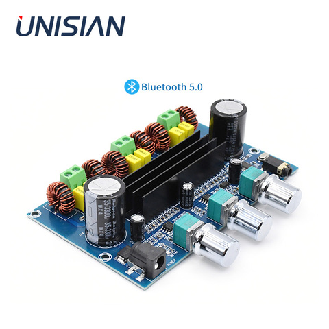 UNISIAN Bluetooth 5.0 TPA3116 2.1 Audio Power Amplifier Board 50Wx2+Bass 100W TPA3116D2 HIFI Digital 2.1 Chennels Home Amplifier ► Photo 1/6