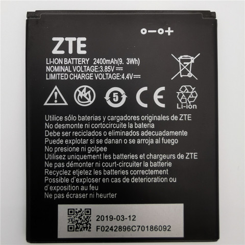 2022 Years 100% Original High Quality 2400mAh Li3824T44P4h716043 Battery For ZTE Blade A520 A521 BA520 Mobile Phone Battery ► Photo 1/5