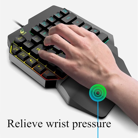 One-Handed Gaming Keyboard RGB Backlit Portable Mini Gaming Keypad Mechanical Keyboard Gaming Keyboards for Tablet Desktop ► Photo 1/6