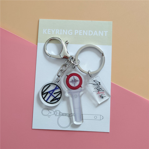 fashion lightstick keychain stray kids acrylic