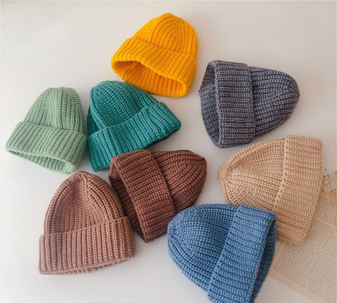 Warm Baby Winter Hats for Kids Children Knitted Baby Boy Cap Kids Baby Girls Hat Casquette Baby Bonnet Wholesale Cute Fashion ► Photo 1/6