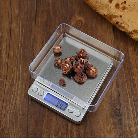 Household Kitchen Scale Electronic Food Scales 100g/200g/300g/500g/1000g/2000g X 0.01g /0.1g Digital Jewelry Drug Pocket Scale ► Photo 1/4
