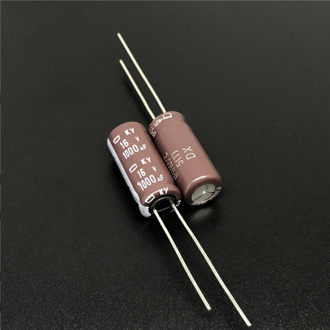 10pcs 1000uF 16V NIPPON NCC KY Series 8x20mm Low ESR 16V1000uF Aluminum Electrolytic Capacitor ► Photo 1/2