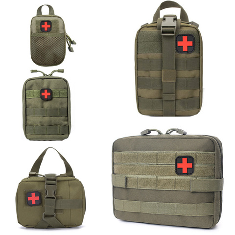 Hunting Survival First Aid Bag Outdoor SOS Pouch Army Tactical Waist Bag Medical Kit Bag Molle Belt Backpack EDC Emergency Pack ► Photo 1/6