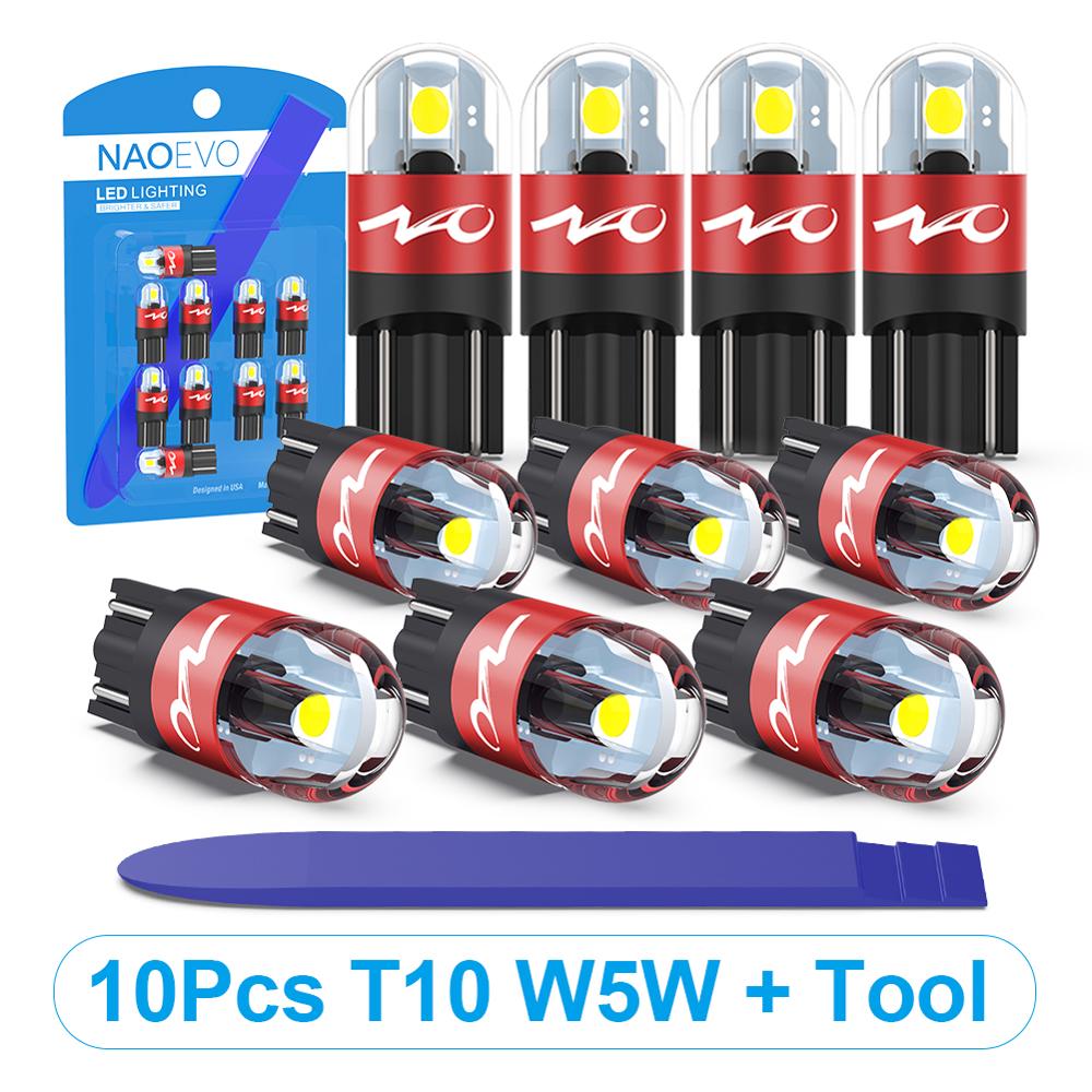 10X Canbus T10 LED Bulb W5W 3030 SMD White Car Width Light Interior Reading Lamp