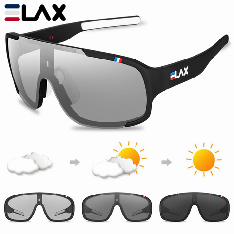 ELAX Polarized and Photochromic Cycling Glasses Outdoor Cycling Eyewear Sports Sunglasses Men Women Mtb Bike Bicycle Goggles ► Photo 1/6