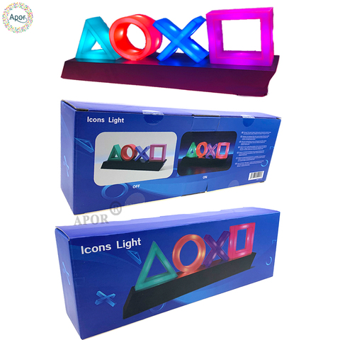 2022 For ps4 mood flash lamp icon modeling voice control decorative lamp house colorful lights game lampstand led light game ► Photo 1/4