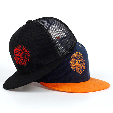 High quality lion face embroidery snapback cap cool king hip hop hat for boys and girls baseball cap hats ► Photo 1/6