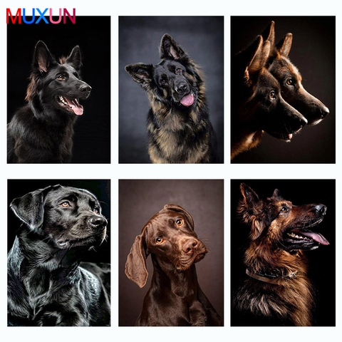 German Shepherd Diamond Painting Dog 5D Diy Diamond Embroidery Full Square / Round Mosaic Picture Of Rhinestone Wall Decor Lx875 ► Photo 1/6