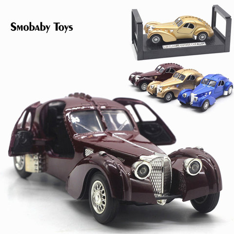 1:28 real alloy luxury car model alloy bugatti 57SC classic car toy sound light collection car model retro art home boy gift ► Photo 1/6