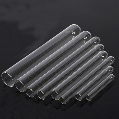 50 pieces/lot 10*75mm Round bottom Glass Test Tube Thickened Transpatent Laboratory Glass tube ► Photo 1/6