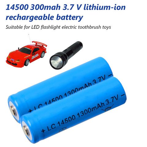 New AA 14500 300mah 3.7 V Lithium Ion Rechargeable Li-ion Battery for Led Flashlight Headlamps ► Photo 1/5