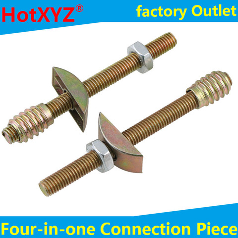 Furniture hardware 4-in-1 connection piece bed 4-in-1 assembly piece hammer nut screw eccentric wheel accessories 2PCS ► Photo 1/3