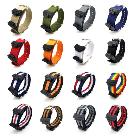 Nylon Watch Band for G-shock DW-5600 6900 GA-110 GW-M5610 DW-9052/GLS-8900 GD100 G-8900 Series Watch Strap + 16mm adapter ► Photo 1/6