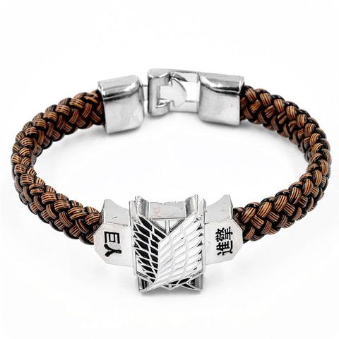 New Arrival Anime Attack on Titan Figure Toys  Action Figure Leather Rope Woven Bracelet Fans Cosplay Collection Gift ► Photo 1/6