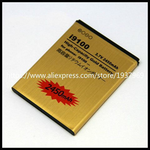 High capacity Golden S2 i9100 Battery EB-F1A2GBU for Samsung Galaxy SII i9062 i847 i9101 i9105 i9050 i9188 i9100 battery S2 ► Photo 1/4