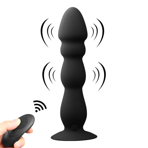 Wireless Remote Control Anal Plug Bead Dildo Vibrator Suction Cup Butt Plug Male Prostate Massager Vibrator Sex Toys ► Photo 1/6