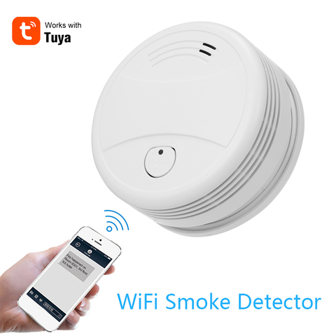 Tuya Smoke Detector Smokehouse Combination Fire Alarm Home Security System  Firefighters WIFI Smoke Alarm Fire Protection