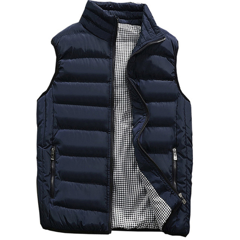 Casual Vest Men Autumn Winter Jackets Thick Vests Man Sleeveless Coats Male Warm Cotton-Padded Waistcoat men gilet veste hommes ► Photo 1/6