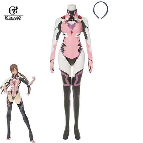 ROLECOS EVA Cosplay Makinami Mari Cosplay Costume Anime EVA Cosplay Costumes Makinami Cosplay Sexy Bodysuit Jumpsuit Costume Set ► Photo 1/6