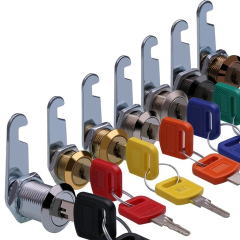 Multicolor Cam Cylinder Locks Door Cabinet Mailbox Drawer Cupboard Locker Security Furniture Lock With Key Safety Tools Hardware ► Photo 1/5