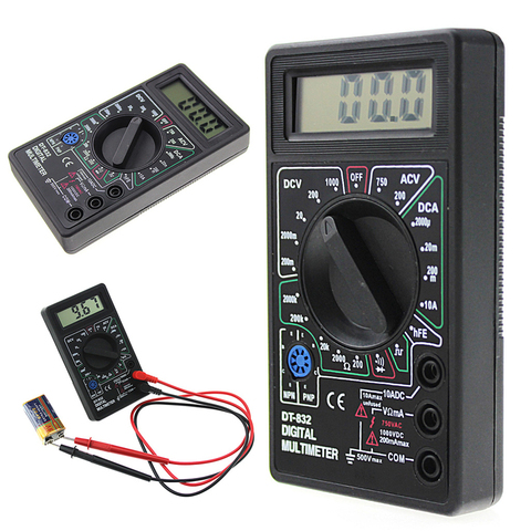 NEW Professional DT832 Digital Multimeter LCD DC AC Voltmeter Ammeter Ohm Tester ► Photo 1/6