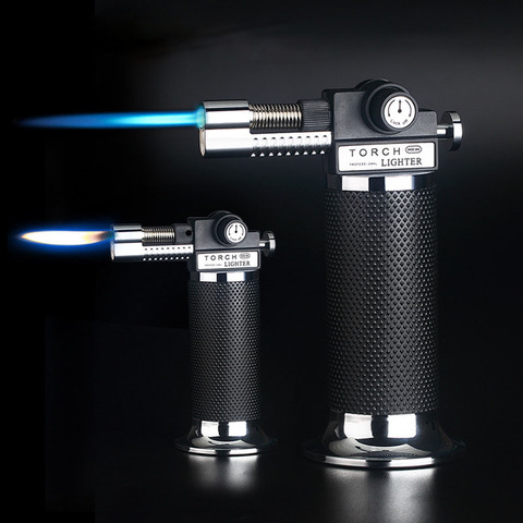 Spray Gun Torch Lighter Pistol Free Fire And Straight Fire Butane Jet Kitchen Turbo Lighters BBQ Outdoor Cigar Windproof Lighter ► Photo 1/6