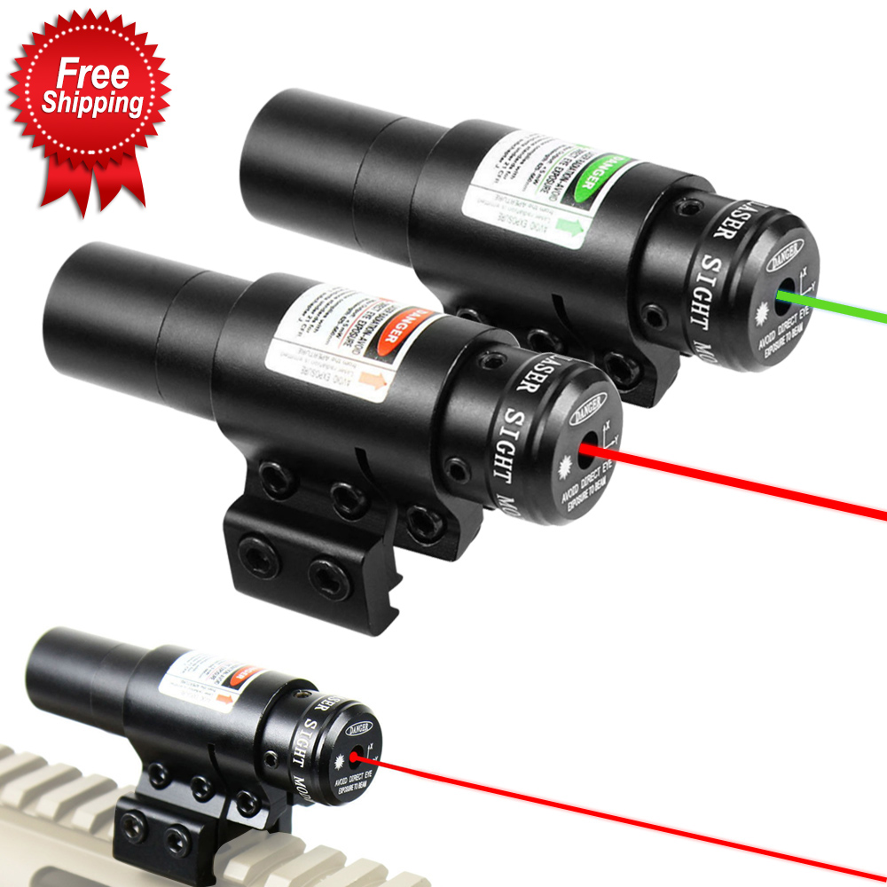 Tactical Hunting Red/Green Dot Laser Sight Scope w/ 11/20mm Picatinny Rail Mount 
