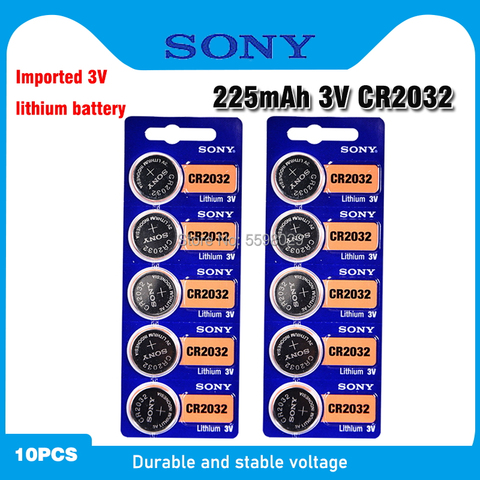 10pcs For SONY CR2032 Lithium Button Coin Cell Batteries 3V CR 2032 DL2032 ECR2032 BR2032 Battery For Watch Electronic Remote ► Photo 1/6