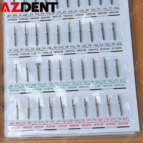 210 type/pc Sample booklet Of Dental Diamond Burs Drill with box Dia.1.6mm for High Speed Handpiece ► Photo 1/6