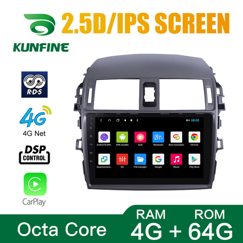 Car Radio For Toyota COROLLA 2007-2013Octa Core 1024*600 Android 10.0 Car DVD GPS Navigation Player Deckless Car Stereo Headunit ► Photo 1/6
