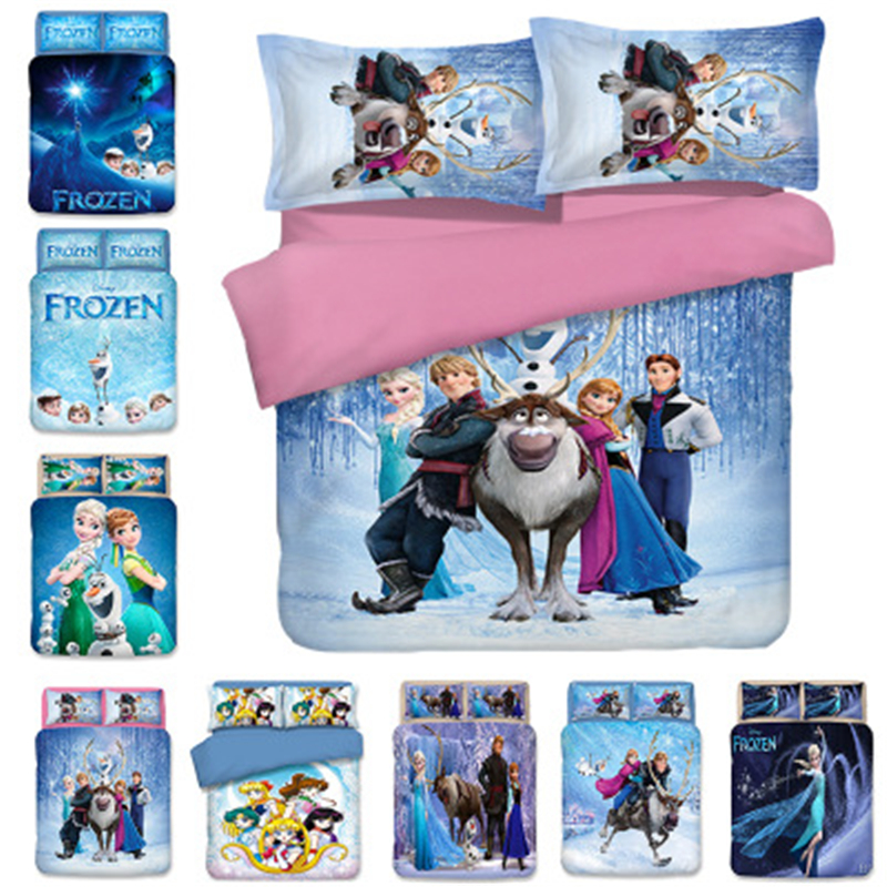 Girls Bedding Set Frozen Elsa Anna, Frozen Cotton Twin Bed Sheets