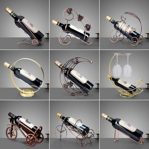 Wine Holder Wine Rack Stand Creative Metal Wine Rack Hanging Wine Glass Holder Bar Stand Bracket Display Stand Bracket Decor ► Photo 1/6