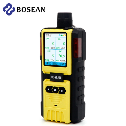 Pumping 4 in 1 Gas Detector Multifunctional Portable EX  H2S CO O2 Four Alarm methods explosion-proof  Alarm detector ► Photo 1/6