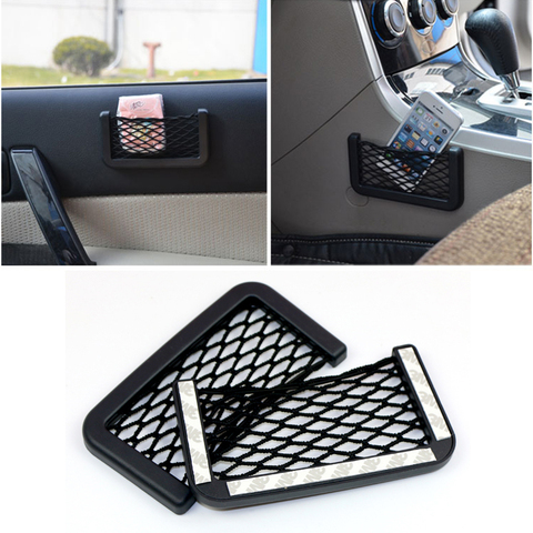 1pcs Car-styling Universal Net Pocket Storage Bag Mobile Phone Debris Bag for skoda octavia fabia rapid yeti Kodiaq superb ► Photo 1/5