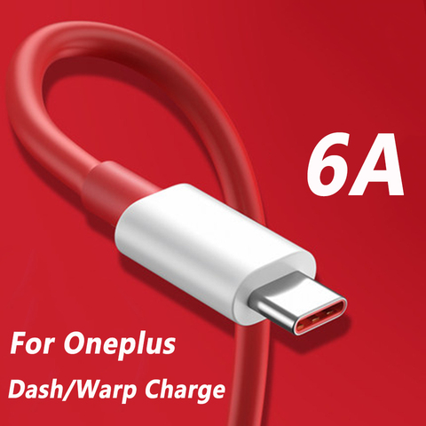 Original 6A Fast Charge Cable for Oneplus Nord Warp Charge Type-C Dash for One Plus 8 7 Pro 7t 7 T 6t 6 5t 5 3t 3 Warp Charger ► Photo 1/6