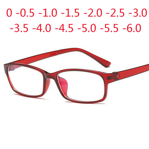 0 -0.5 -1 -1.5 -2 -2.5 -3 -3.5 -4 -5 -6 Finished Myopia Glasses Men Short-sight Eyewear Blue Coated Women Diopter Eyeglasses ► Photo 1/6